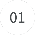 Number 01 inside a circular outline